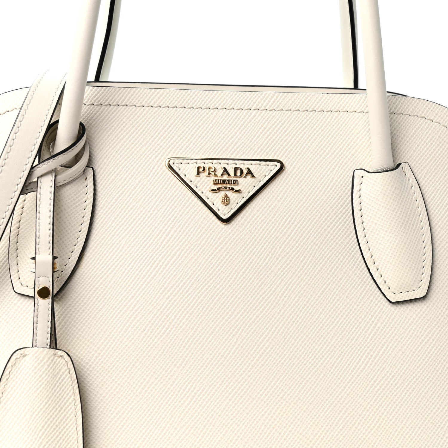 Prada Saffiano Cuir Calfskin Promenade Tote Bianco 7 of 10