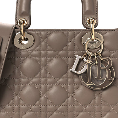 Christian Dior Lambskin Cannage Small My ABCDior Lady Dior Warm Taupe 8 of 12