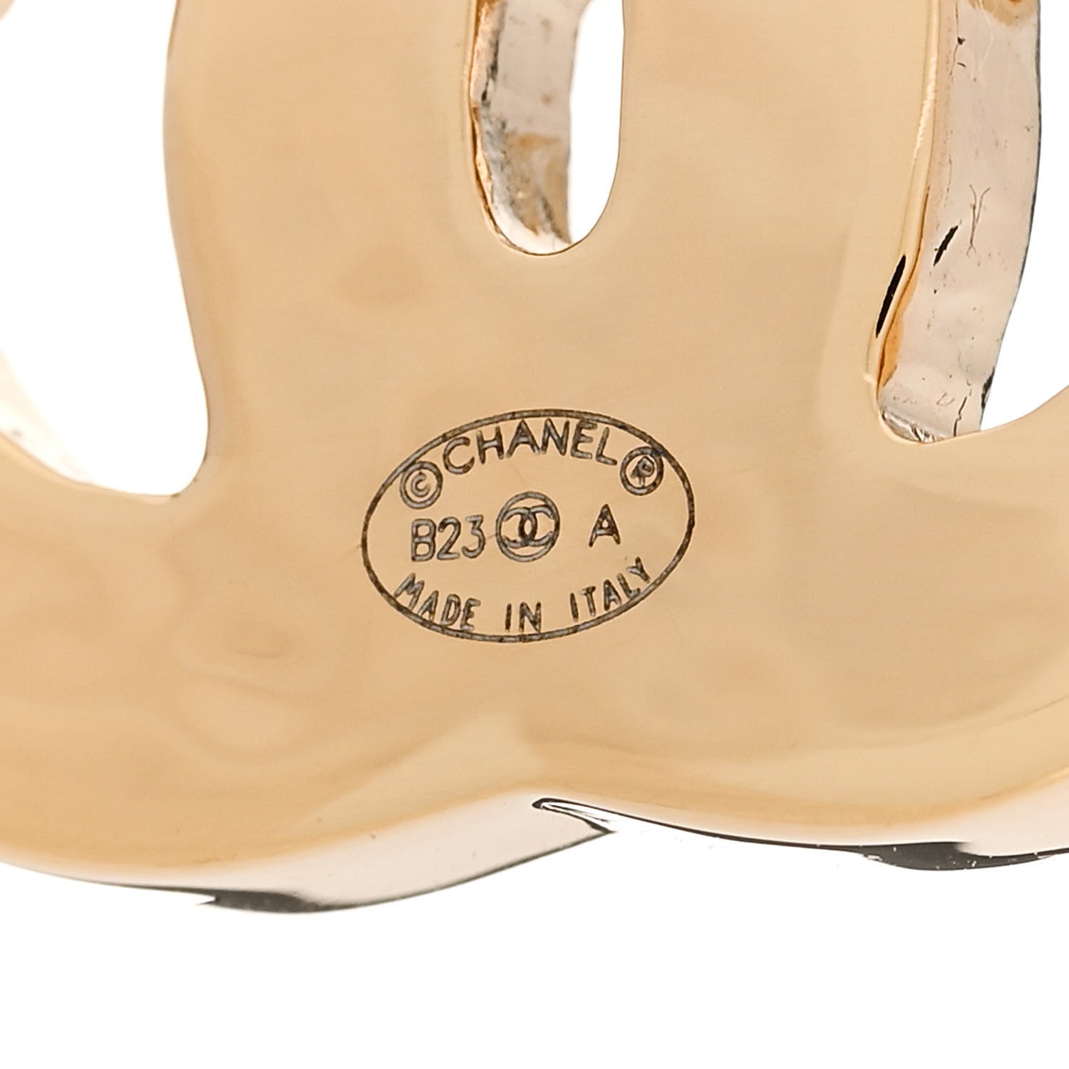 Chanel Metal Enamel CC Earrings Orange Multicolor 4 of 5
