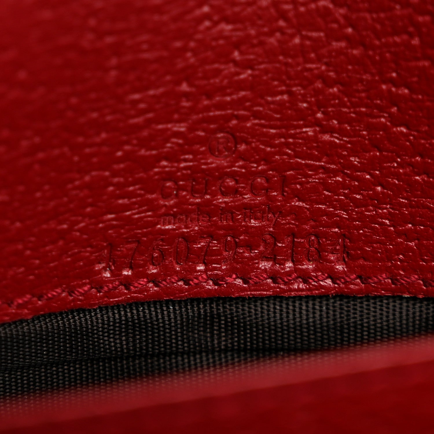 Gucci GG Supreme Monogram Web Queen Margaret Chain Wallet Red 6 of 11