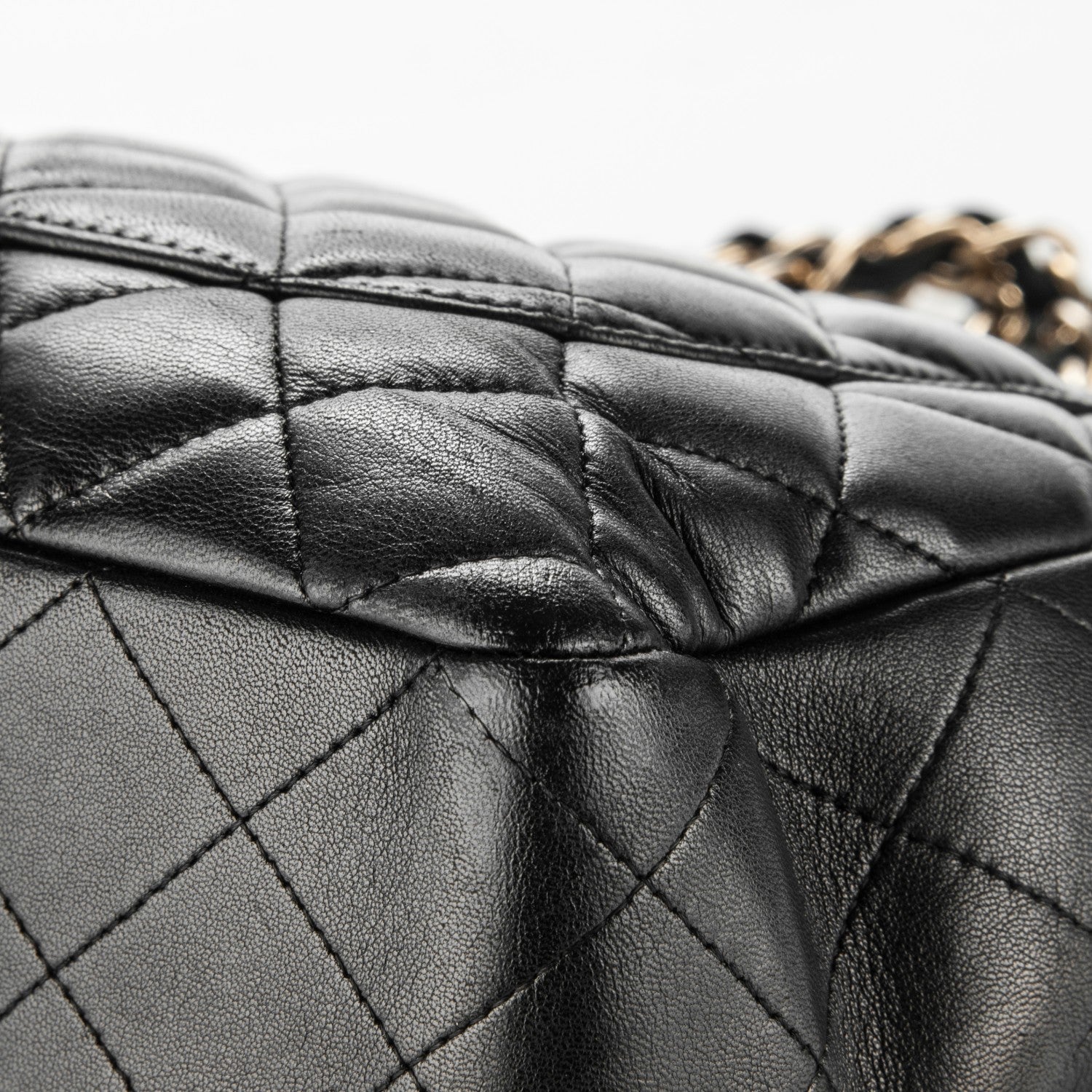 Chanel Lambskin Quilted Jumbo Single Flap Black 11 of 12