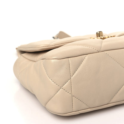 Chanel Lambskin Quilted Medium Chanel 19 Flap Beige 9 of 11