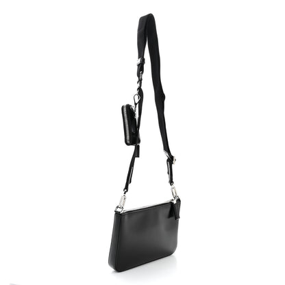 Prada Spazzolato Pocket Pouch Shoulder Bag Black 3 of 10