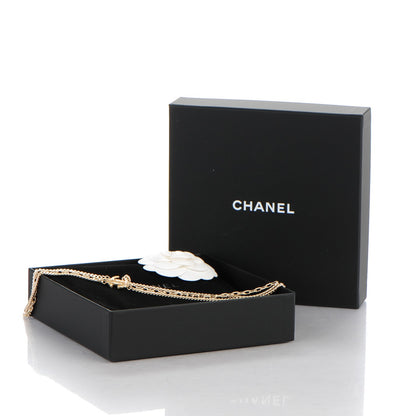 Chanel Baguette Crystal Triple Strand CC Necklace Silver 5 of 5