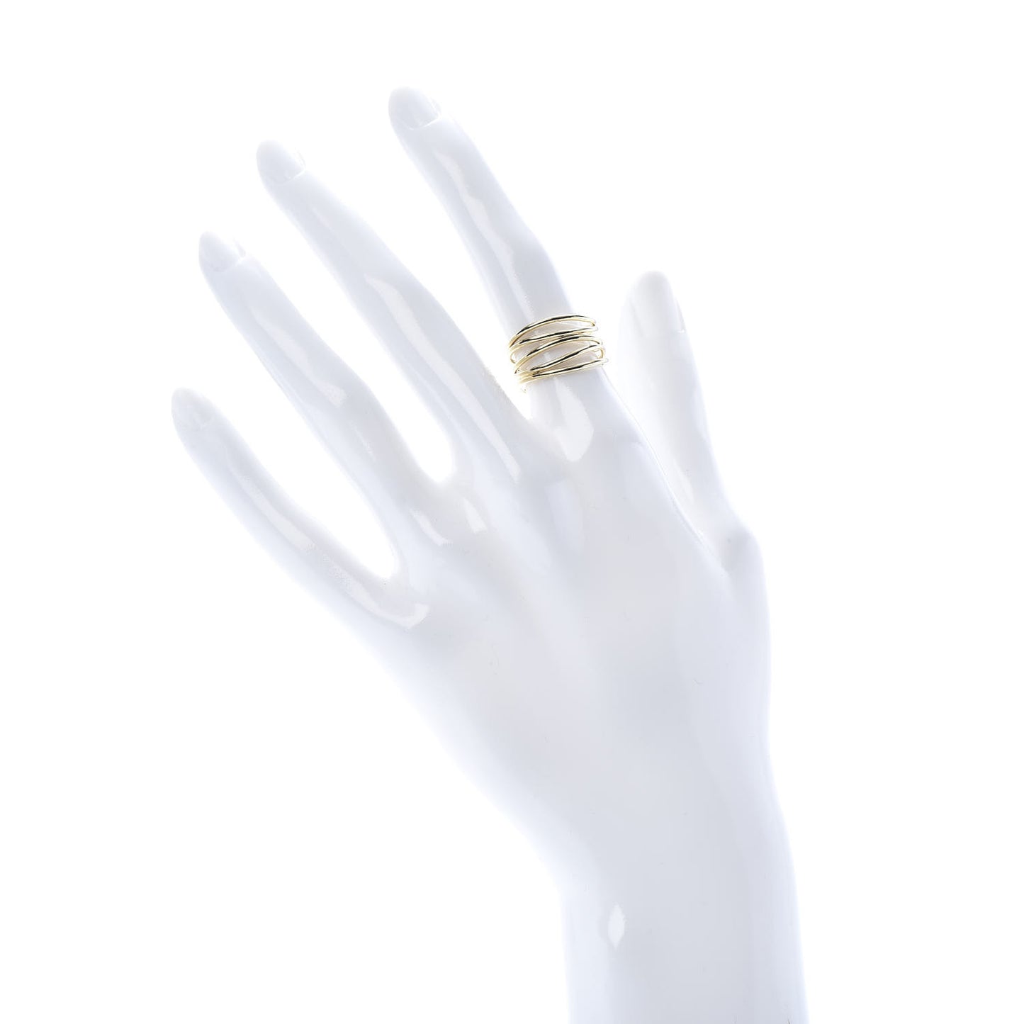 18K Yellow Gold Elsa Peretti 5 Row Wave Ring 50 5.25