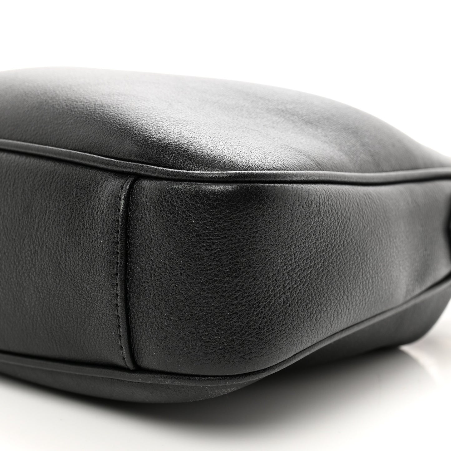 Softy Wonka Textured Dollar Calfskin Small Diana Bamboo Shoulder Bag Black