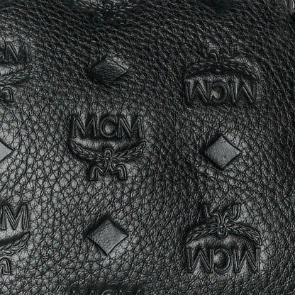 MCM Calfskin Ottomar Monogram Medium Boston Bag Black 9 of 11
