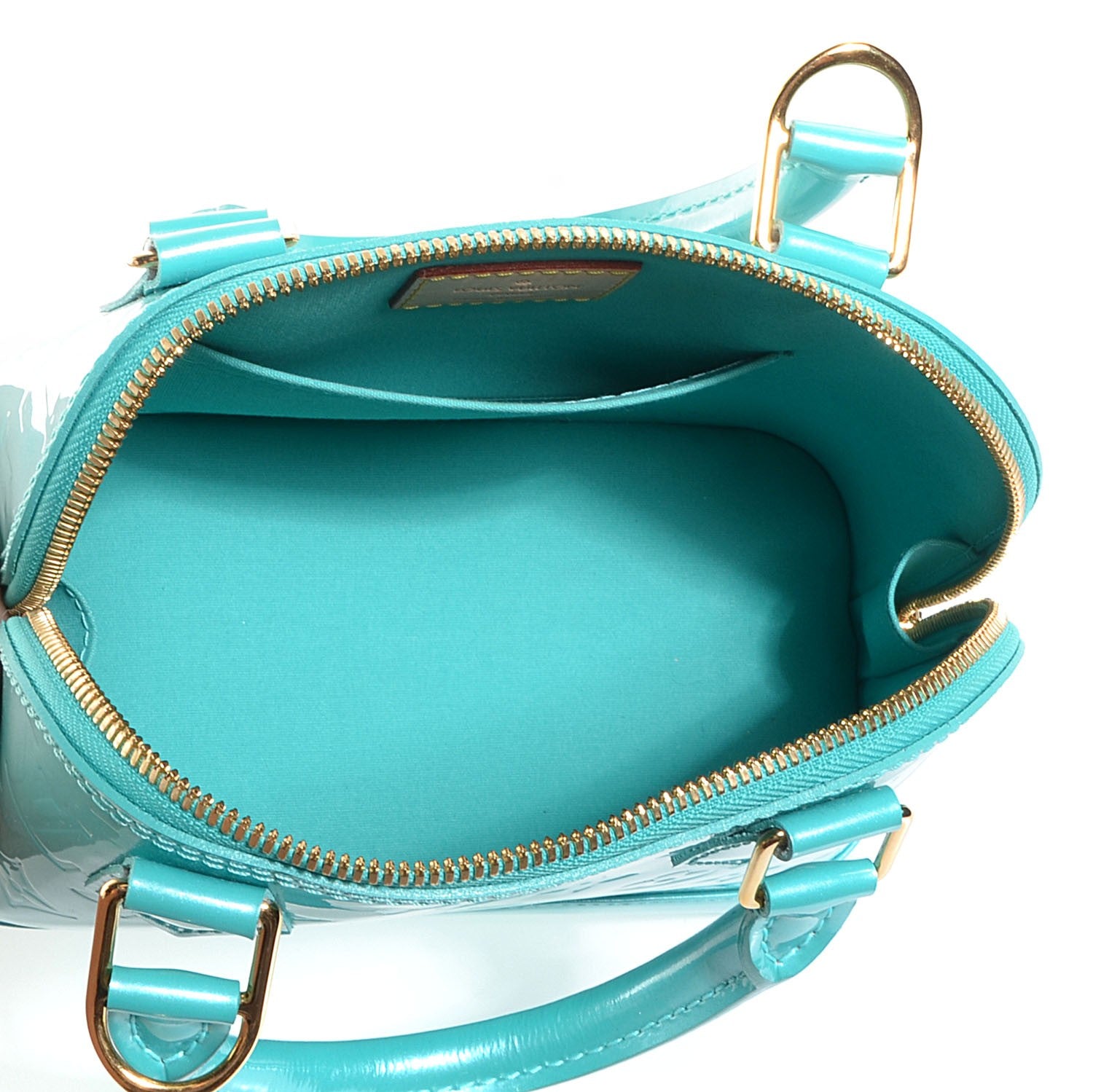 Louis Vuitton Vernis Alma BB Blue Lagon 5 of 8
