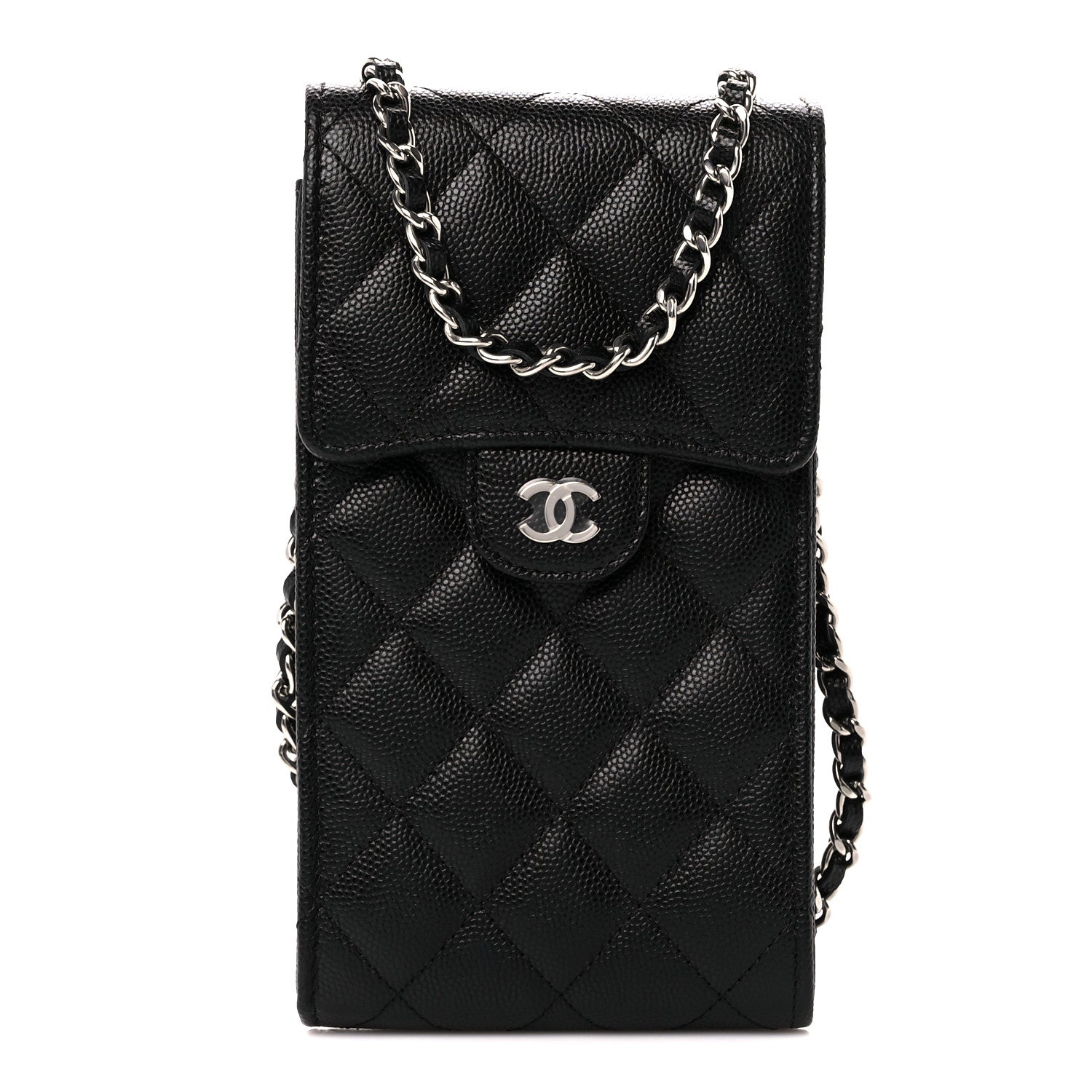 Chanel Caviar Quilted Classic Phone Holder Black 1 of 12