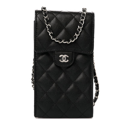 Chanel Caviar Quilted Classic Phone Holder Black 1 of 12
