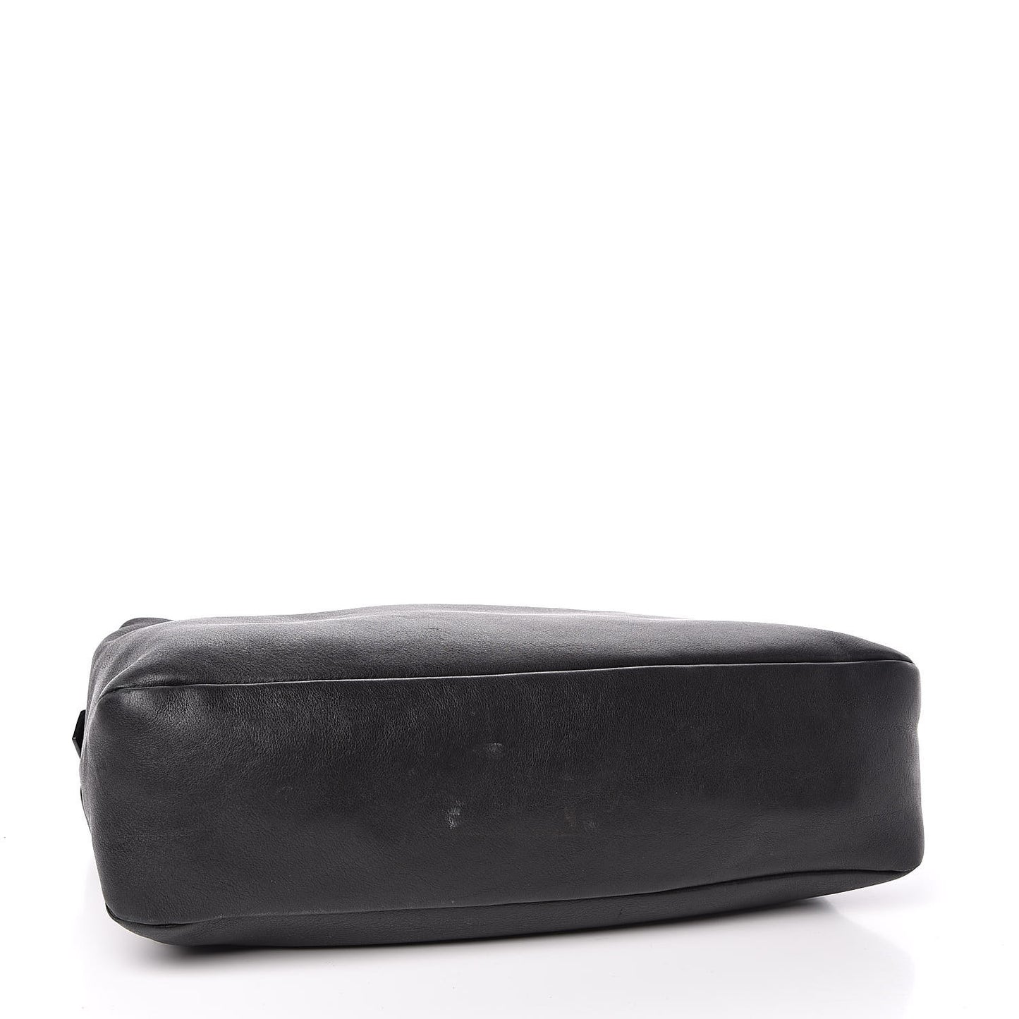 Calfskin Medium Horsebit Chain Hobo Black
