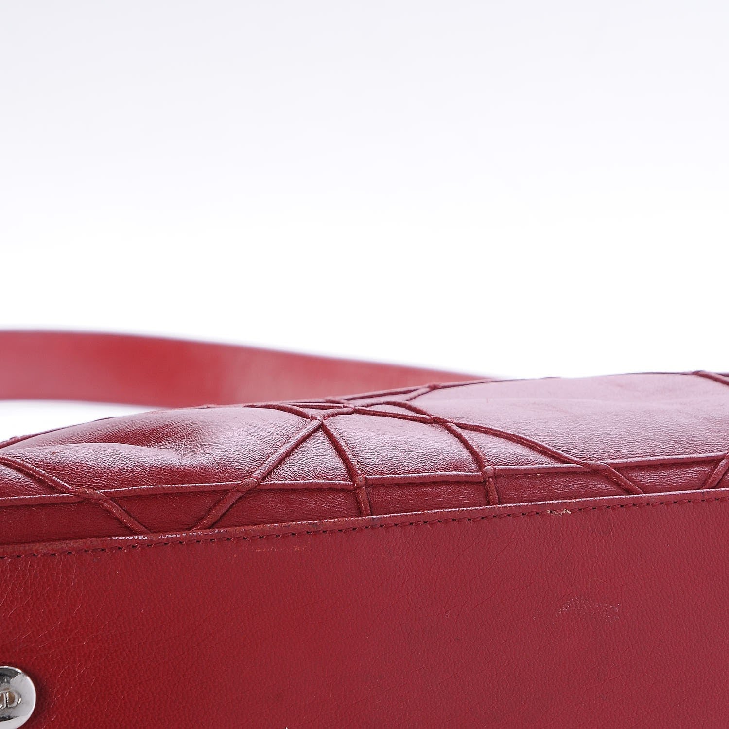 Christian Dior Lambskin Cannage Medium Granville Tote Red 12 of 12