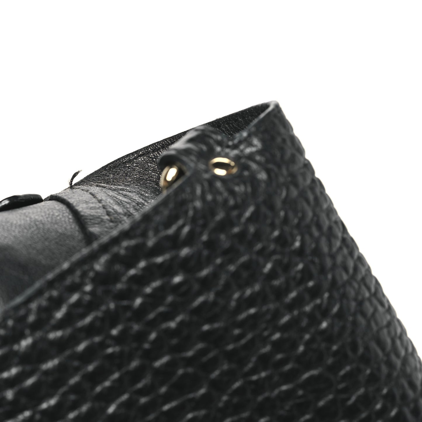 Heritage Grain Check Embossed Medium Dewsbury Tote Black