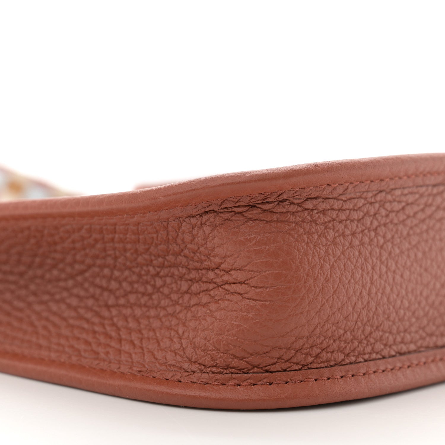 Hermes Taurillon Clemence Maxi Quadrille Evelyne TPM Cuivre Chai Nata Bleu Brume 9 of 11