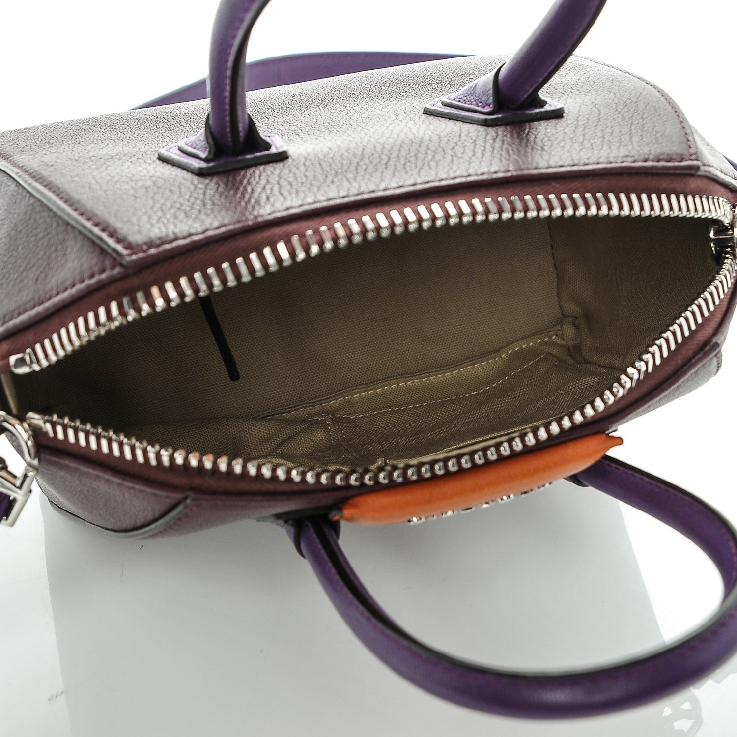 Givenchy Sugar Goatskin Mini Tri-Color Antigona Oxblood Violet Orange 5 of 6