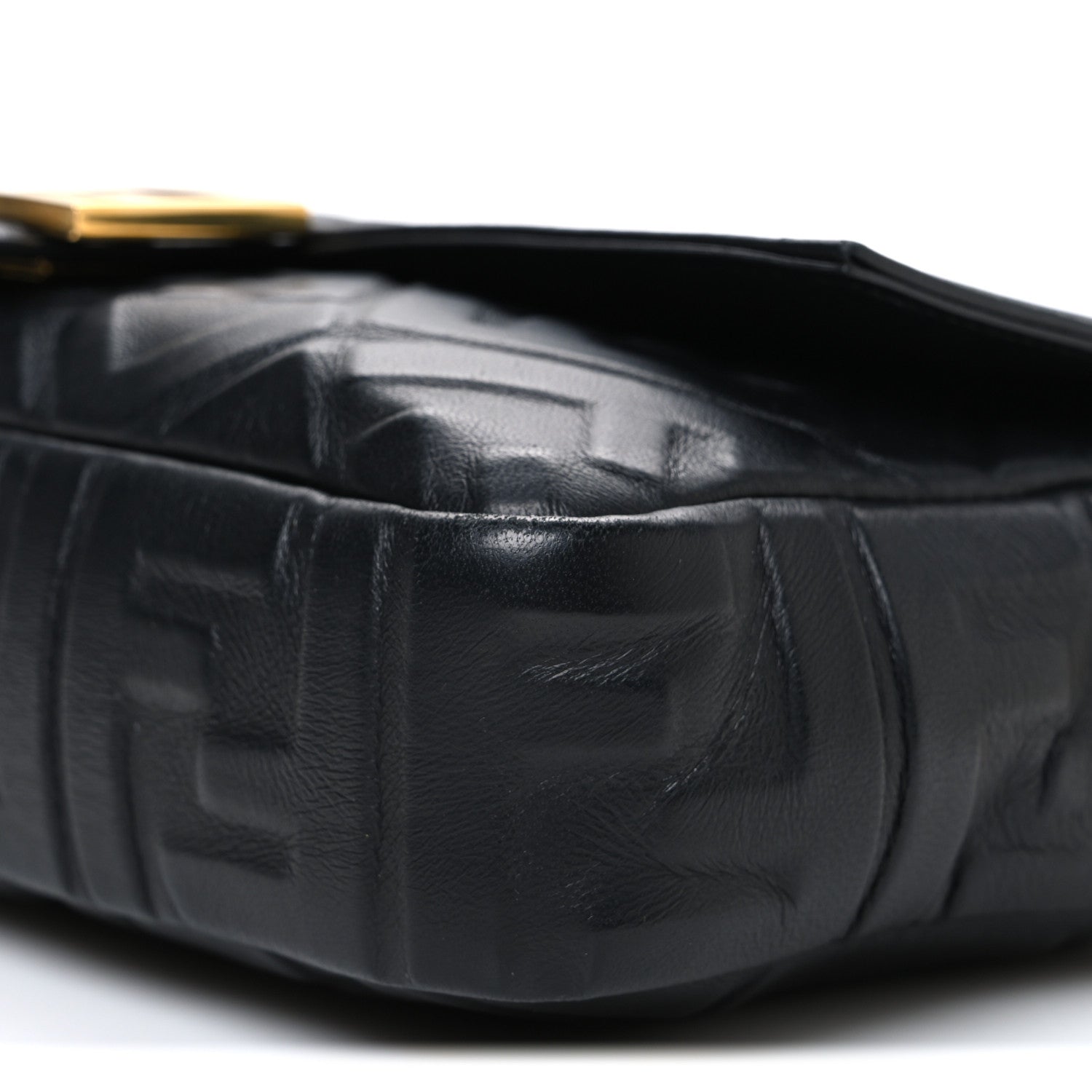 Fendi Nappa FF 1974 Embossed Baguette Black 10 of 11