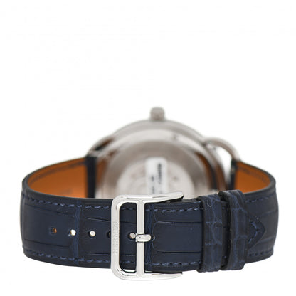 Hermes Stainless Steel Alligator 40mm Arceau Quartz Watch Bleu Abysse 3 of 5