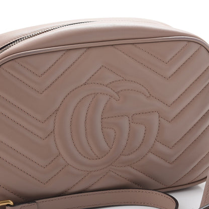 Gucci Calfskin Matelasse Small GG Marmont Chain Shoulder Bag Taupe 8 of 9
