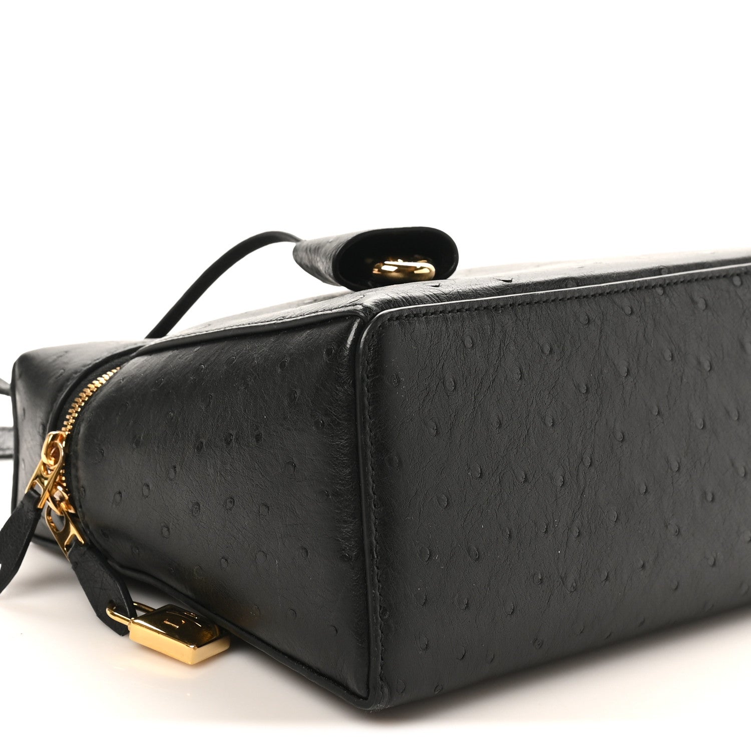 Loro Piana Ostrich Extra Bag L27 Black 1830470 – FASHIONPHILE