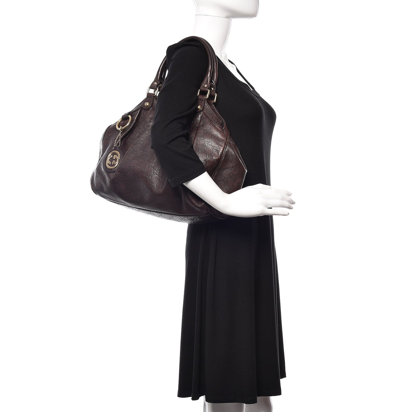 Guccissima Medium Sukey Tote Chocolate