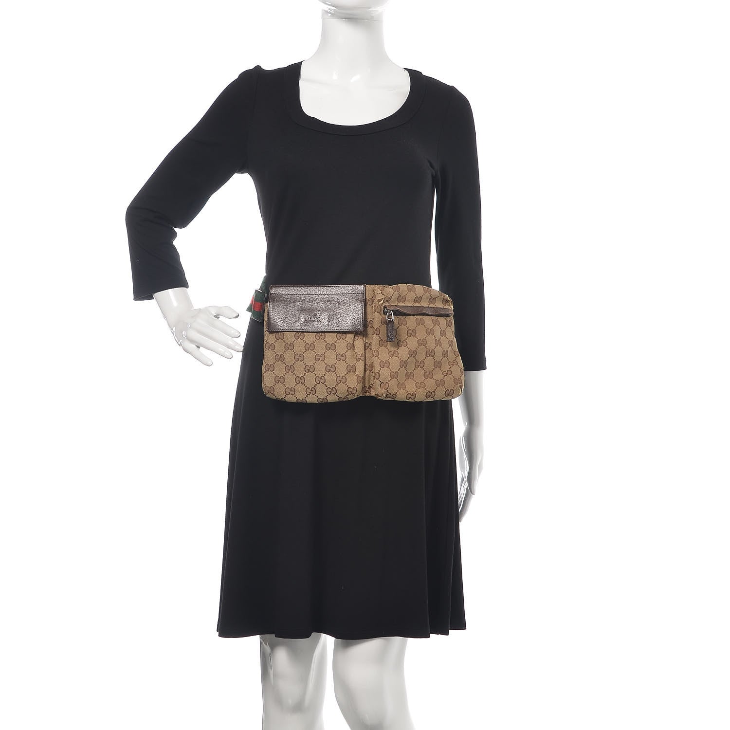 Gucci Monogram Web Belt Bag Dark Brown 2 of 15