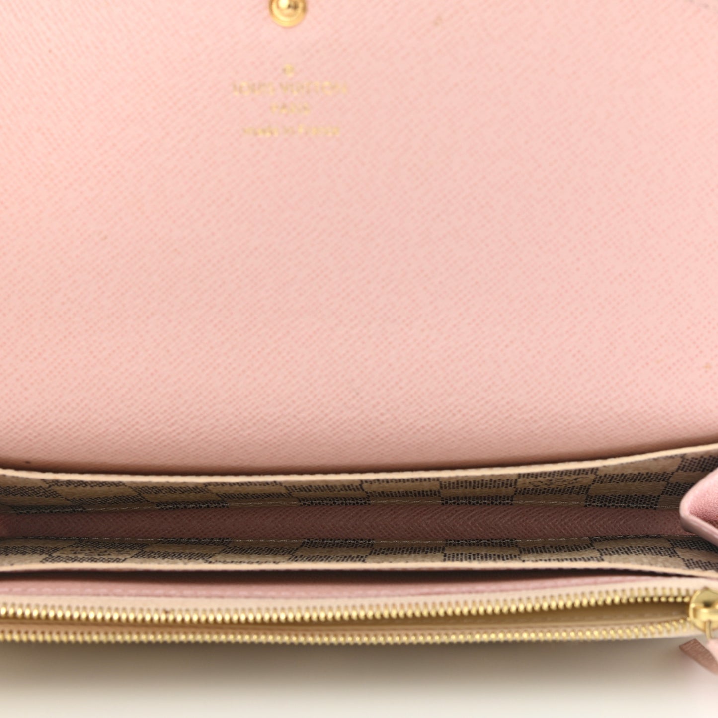 Damier Azur Emilie Wallet Rose Ballerine