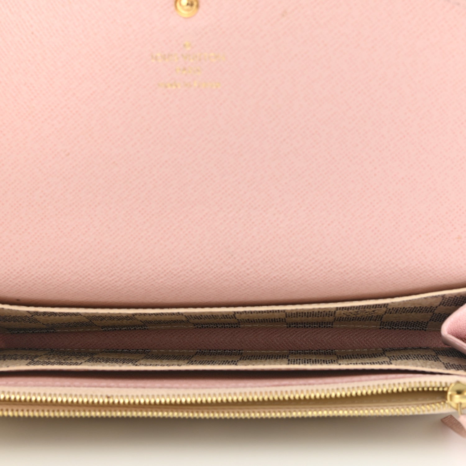 Louis Vuitton Damier Azur Emilie Wallet Rose Ballerine 5 of 10