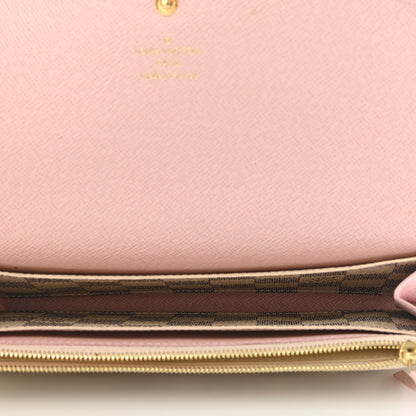 Louis Vuitton Damier Azur Emilie Wallet Rose Ballerine 5 of 10