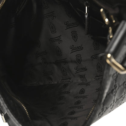 Gucci Guccissima Medium Flat Messenger Bag Black 5 of 10