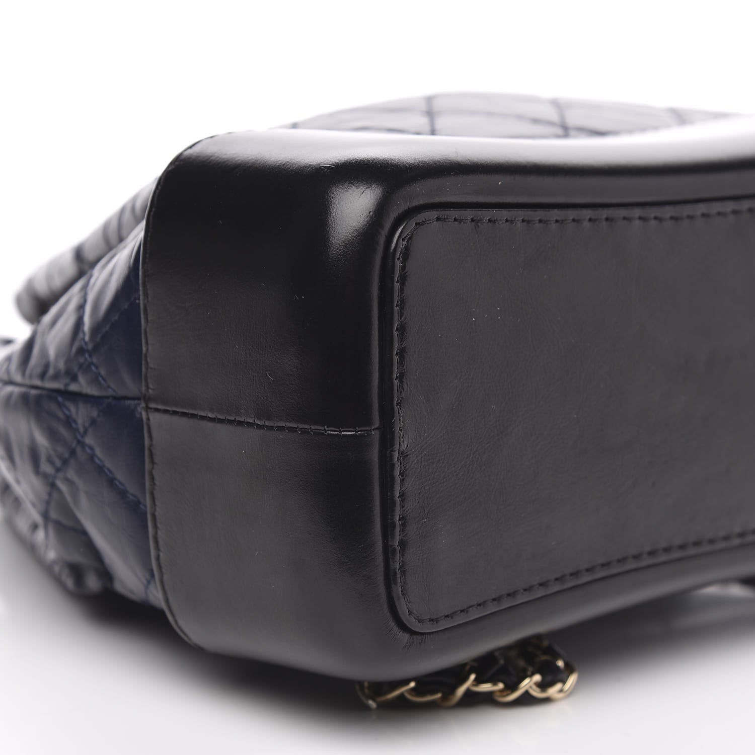 Chanel Aged Calfskin Quilted Small Gabrielle Backpack Blue Black 7 of 10