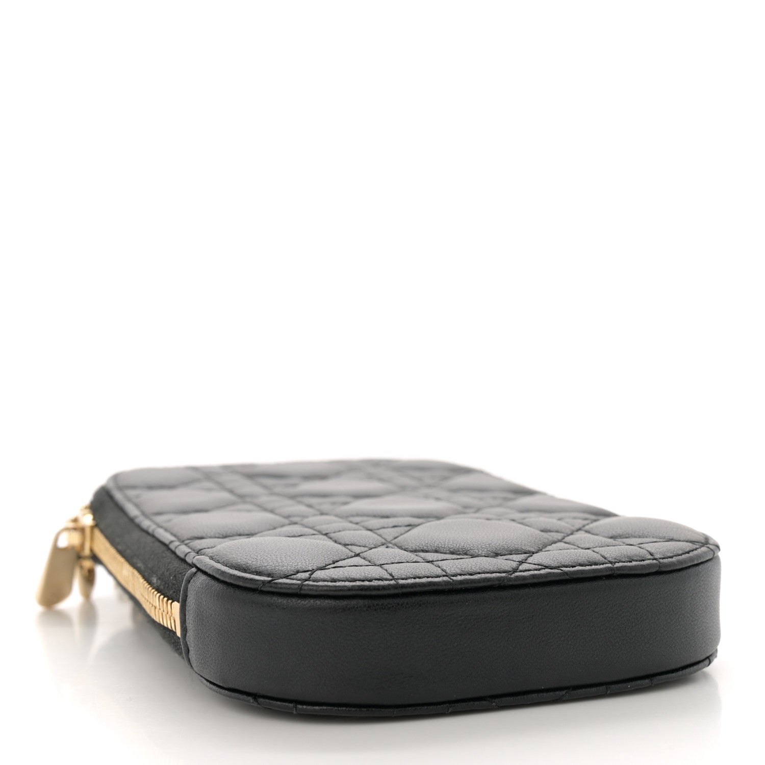 Christian Dior Lambskin Cannage Lady Dior Phone Holder Black 4 of 12
