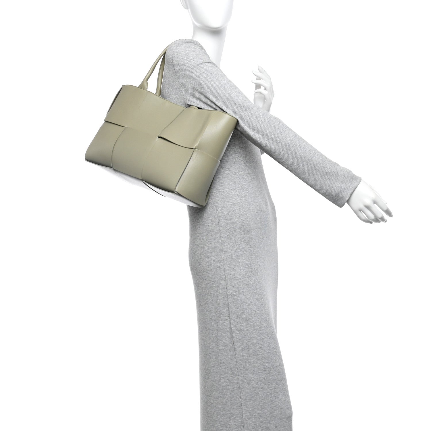 Bottega Veneta Nappa Maxi Intrecciato Medium Arco Tote Travertine 2 of 12