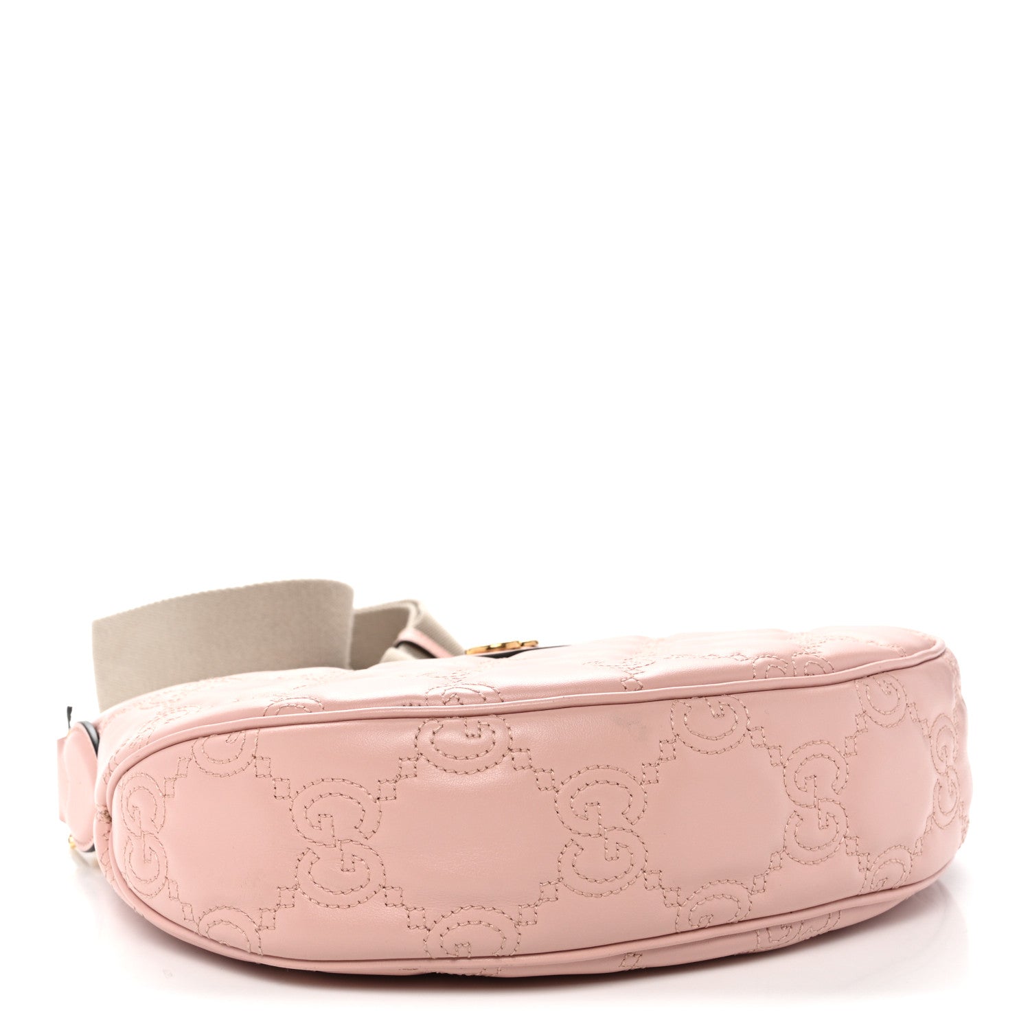 Gucci Calfskin GG Matelasse Small Hobo Shoulder Bag Perfect Pink Natural 4 of 13