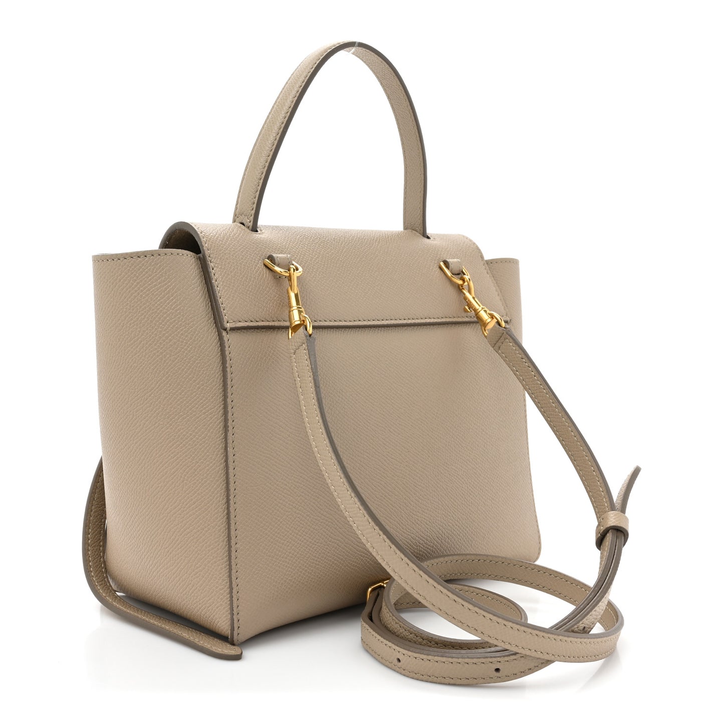 Grained Calfskin Nano Belt Bag Light Taupe