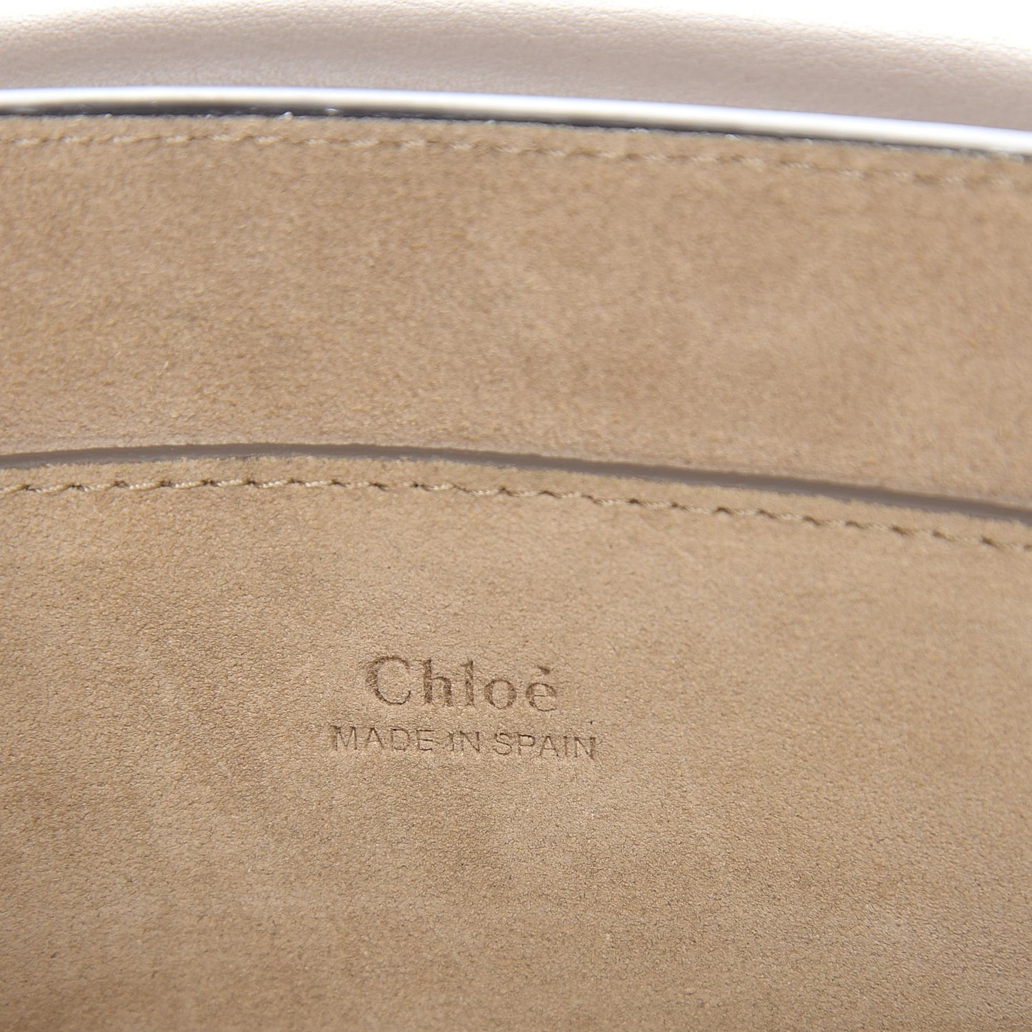 Suede Calfskin Small Faye Shoulder Bag Motty Grey