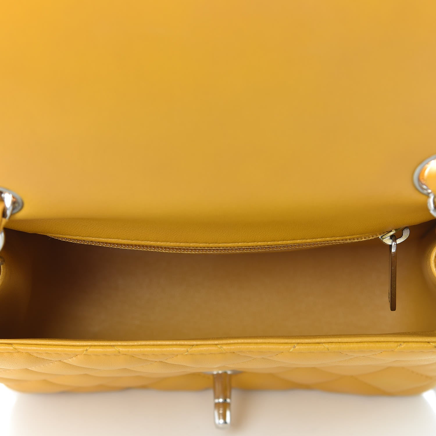 Chanel Lambskin Quilted Mini Square Flap Yellow 7 of 9