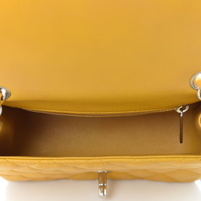Chanel Lambskin Quilted Mini Square Flap Yellow 7 of 9