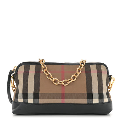Burberry Derby House Check Abingdon Convertible Clutch Black 1 of 11