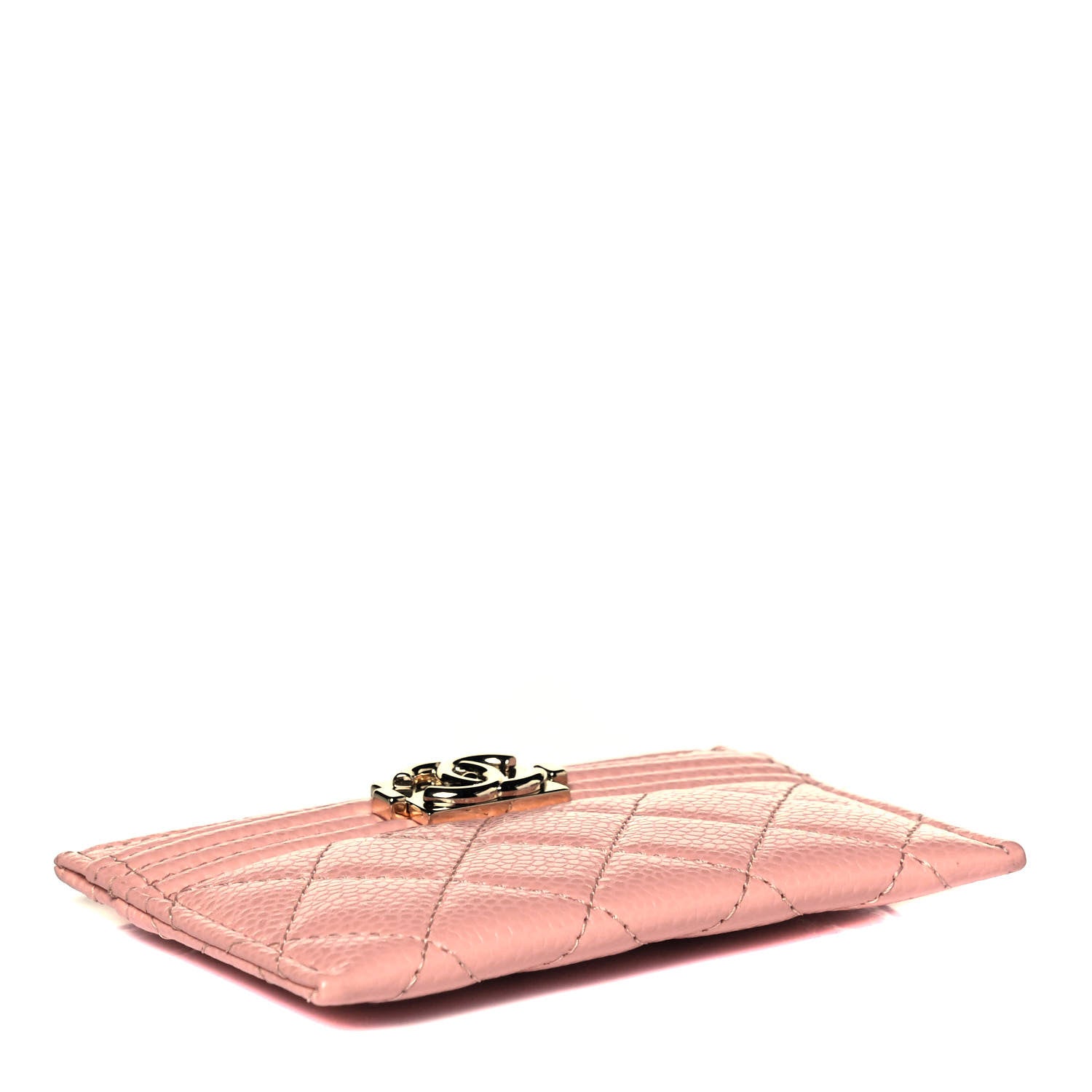 Chanel Caviar Quilted Boy Card Holder Light Pink 4 of 7