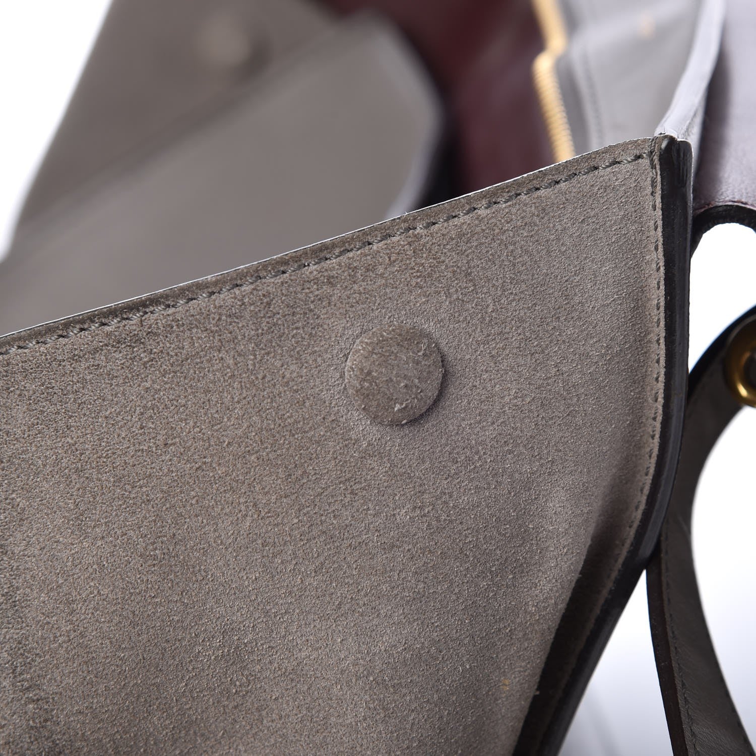 Celine Crocodile Embossed Nubuck Medium Trapeze Grey 11 of 20