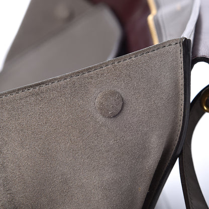 Celine Crocodile Embossed Nubuck Medium Trapeze Grey 11 of 20