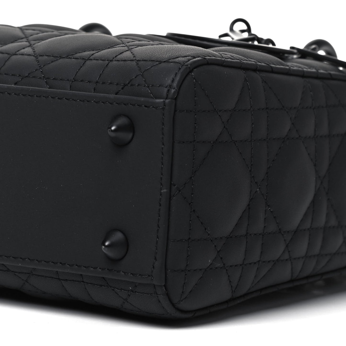 Ultra Matte Calfskin Cannage Small My ABCDior Lady Dior Black