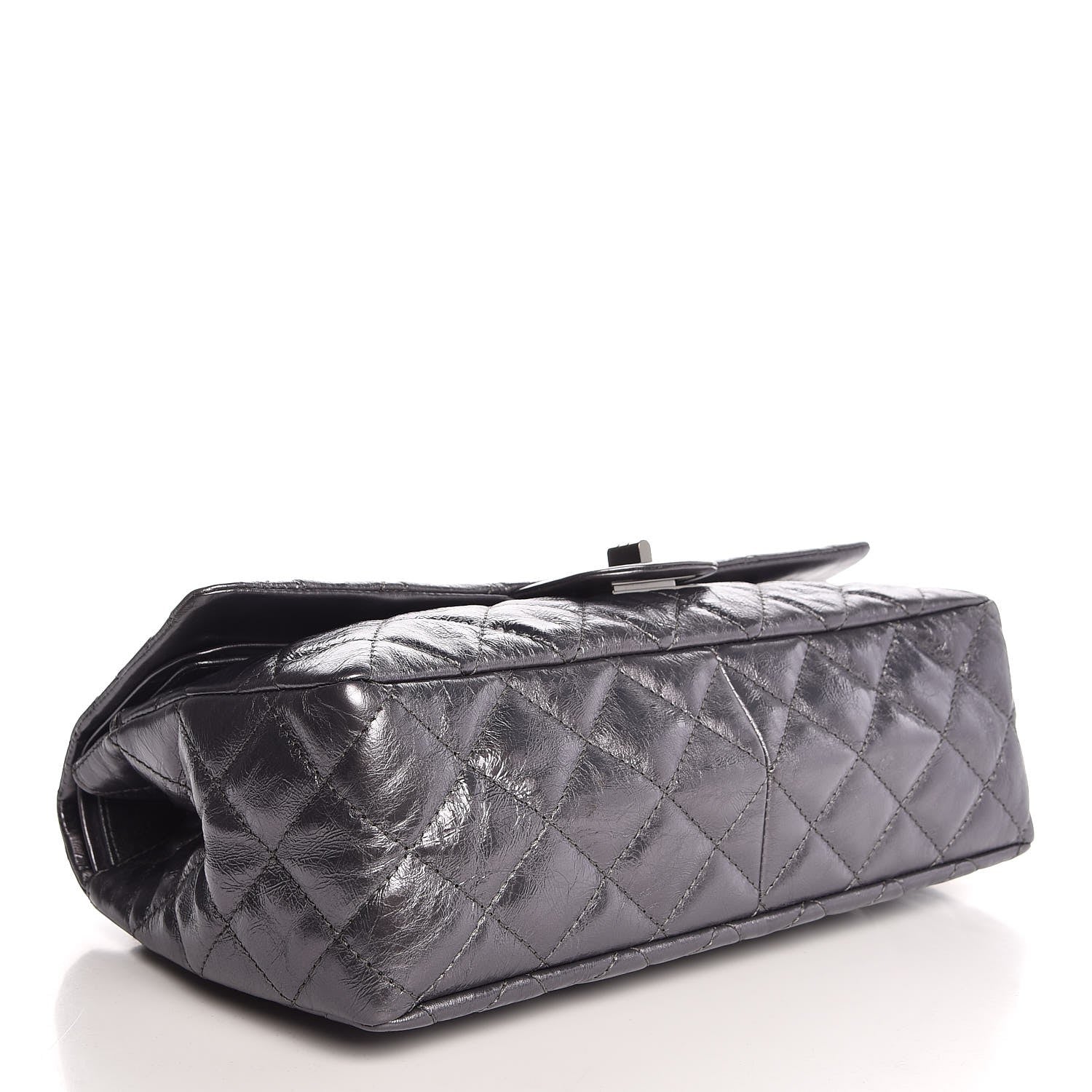 Chanel Metallic Aged Calfskin Quilted 2.55 Reissue 227 Flap Dark Silver 4 of 8