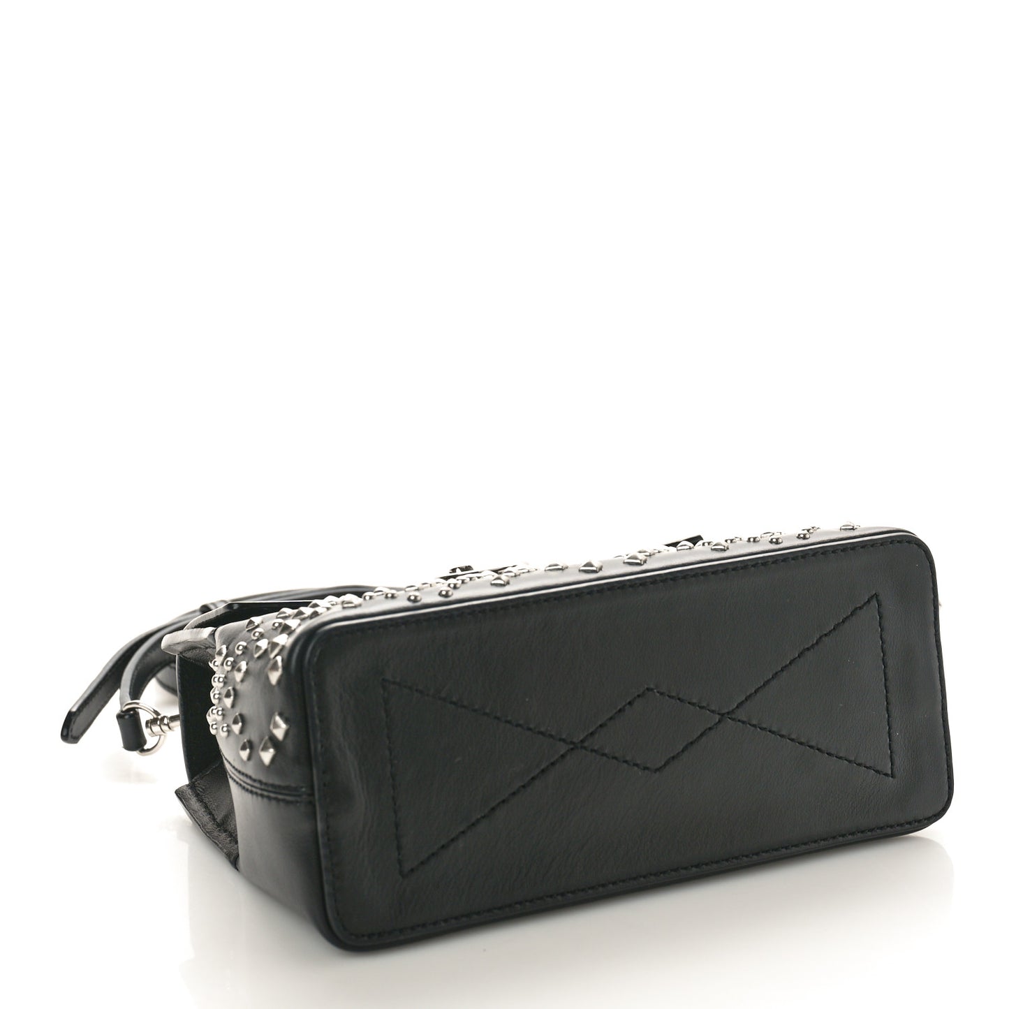 Calfskin Studded Micro Seaton Black