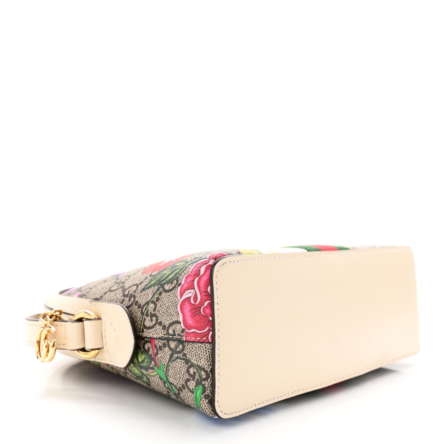 Gucci GG Supreme Monogram Flora Web GG Small Ophidia Dome Shoulder Bag White 4 of 11