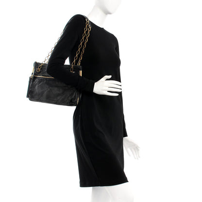 Lanvin Lambskin Quilted Medium Amalia Shoulder Bag Black 2 of 10