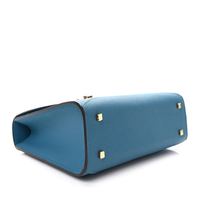 Moynat Carat Calfskin Gabrielle PM Prussian Blue 4 of 8