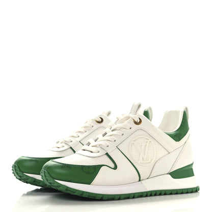 Louis Vuitton Calfskin Monogram Run Away Sneakers 36 White Green 4 of 9