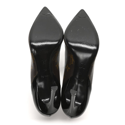 Louis Vuitton Monogram Cherie Pumps 40 Black 6 of 10
