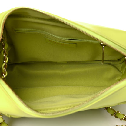 Chanel Calfskin Quilted Daily Chevron Camera Case Light Green 4 of 7